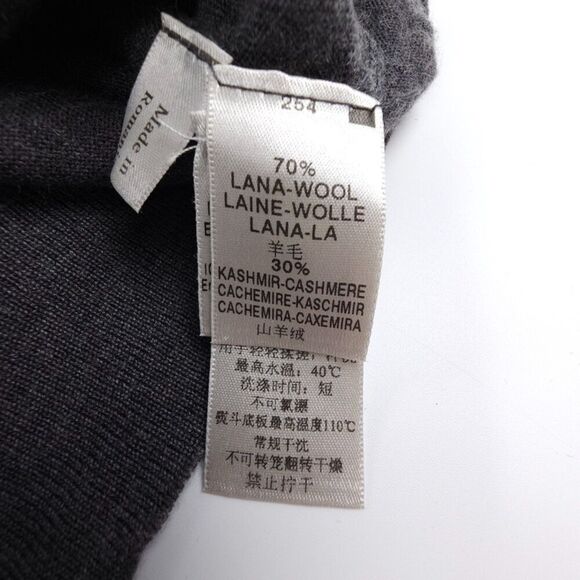 ERMENEGILDO ZEGNA Wool Cashmere Polo Sweater Old Money Quiet Luxury Minimal Gray - Picture 8 of 8